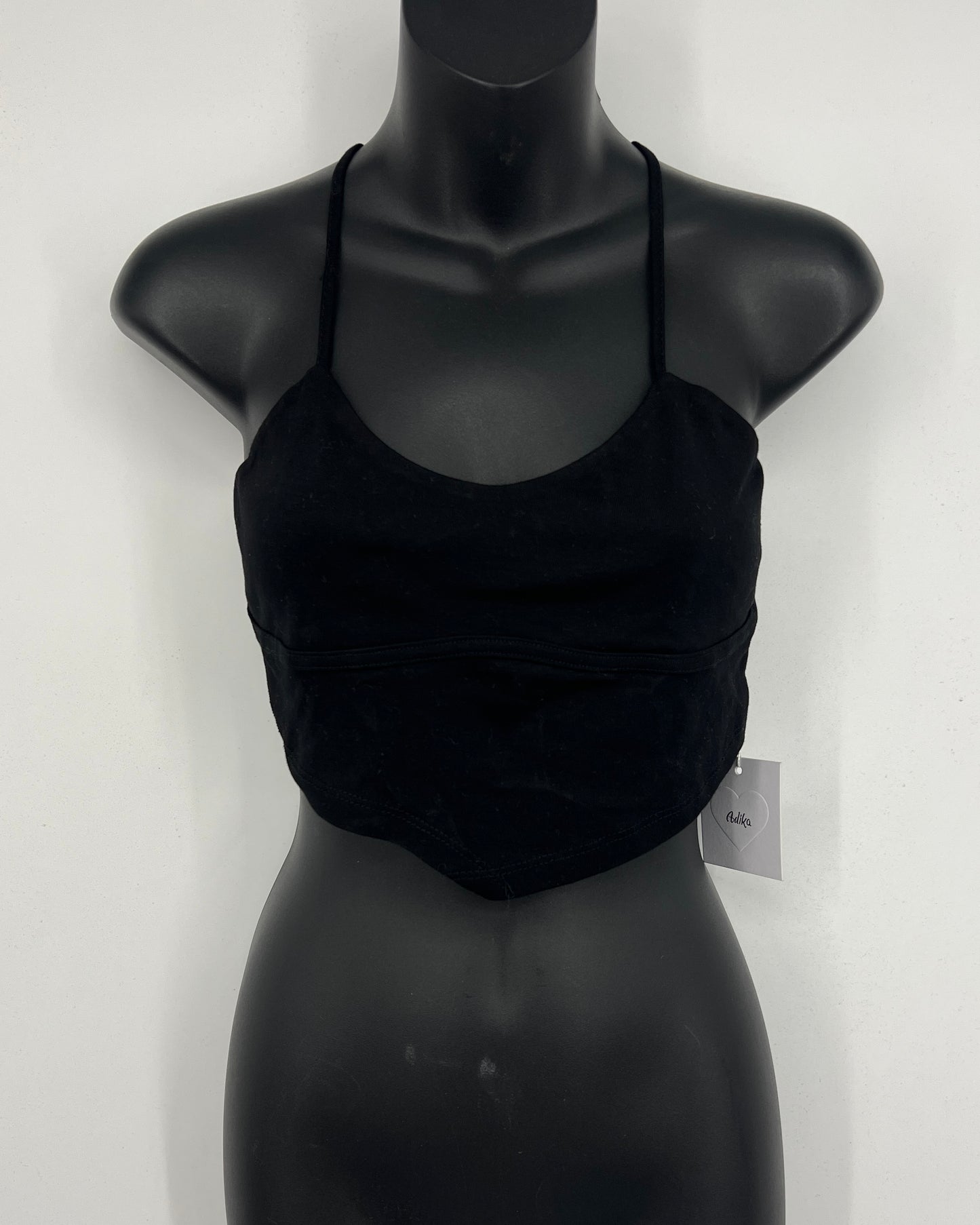 Adika Black Backless Tie Top Size Small NEW